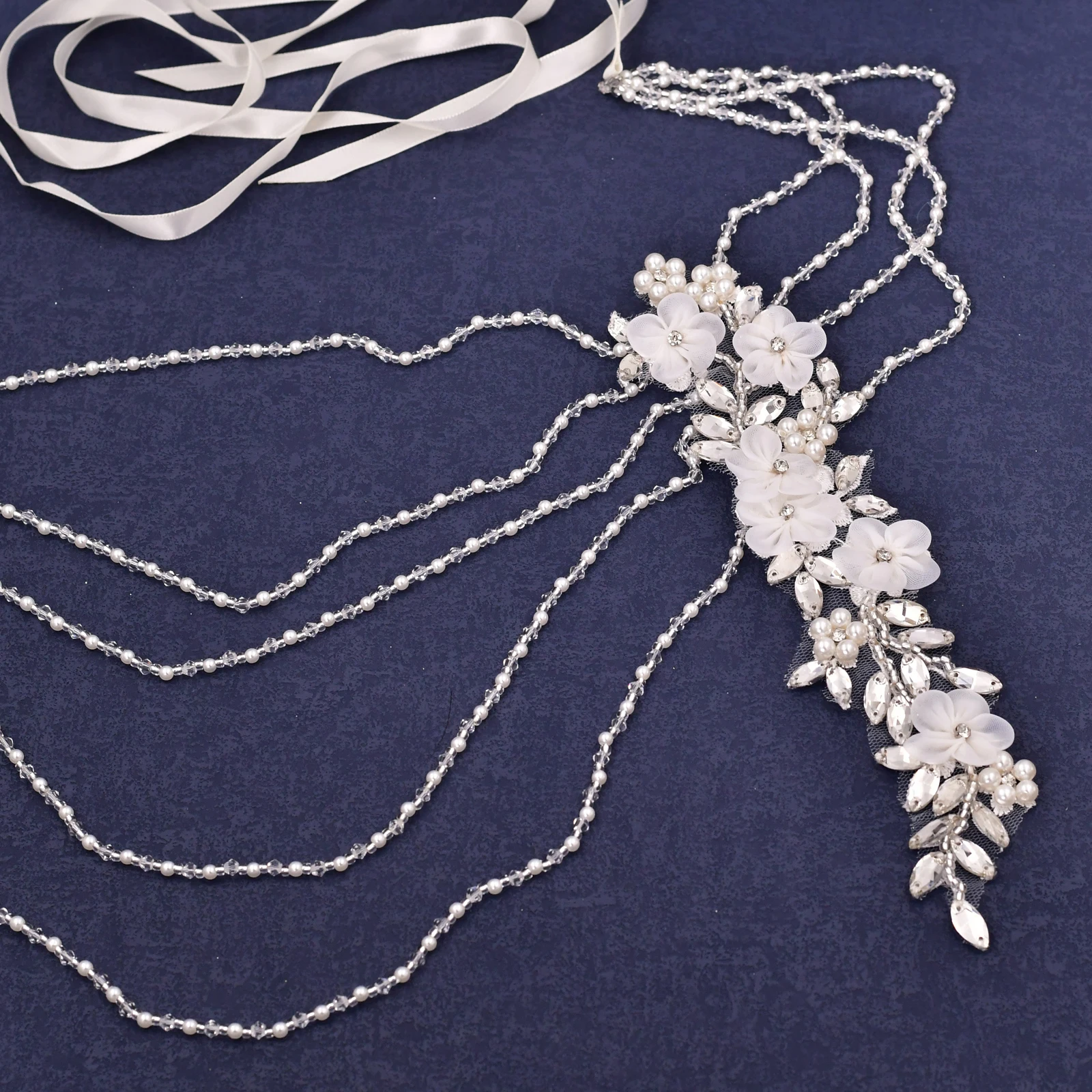 SG19 Bridal Shoulder Jewelry Layered Necklace Rhinestones Chain Plus Size Necklaces Jewelry for Women Neck Decoration Top Beleo