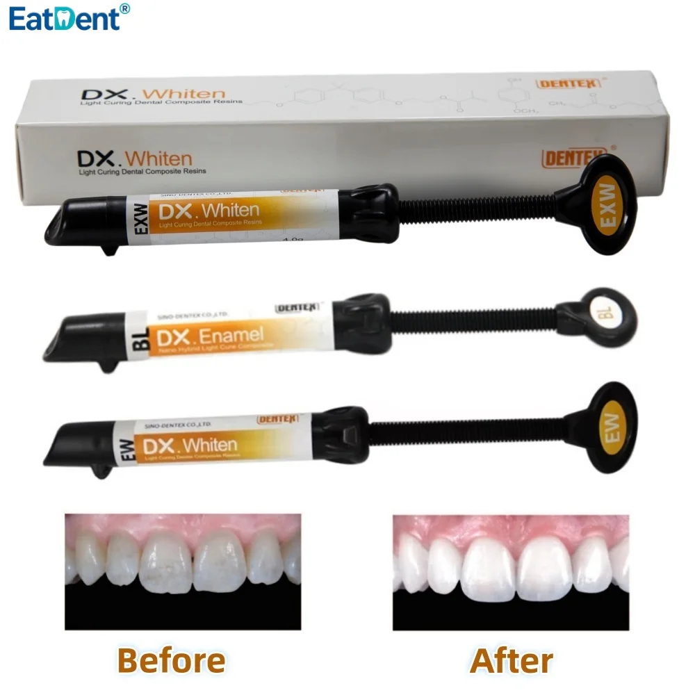 Resina Composita Ibrida Nano Dentex Per Smalto, Fotopolimerizzabile, Tonalità EW EXW Bl, Resina Per Faccette Sbiancanti, Materiale Per Otturazioni Dentali-image