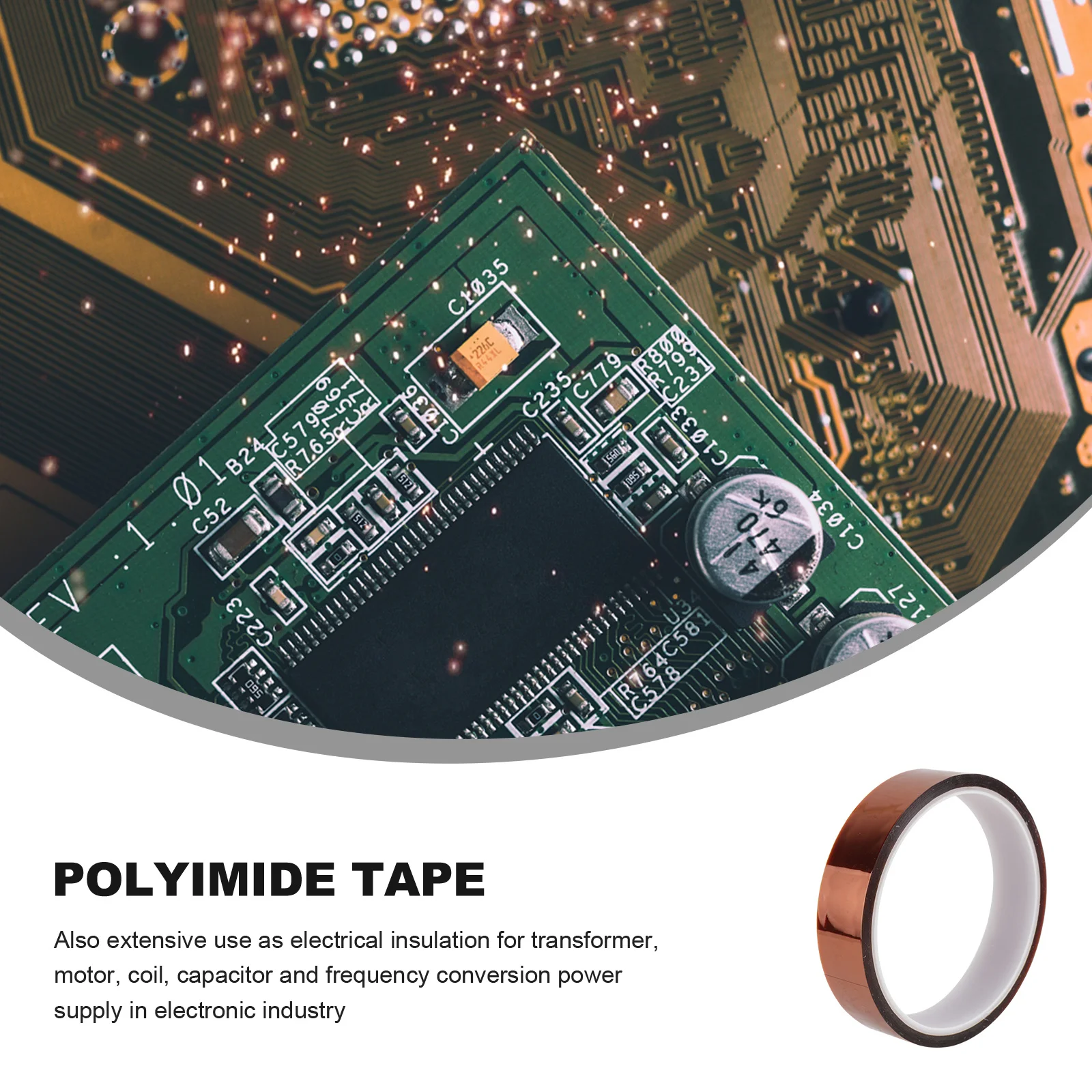 

33M 20Mm Tawny Polyimide Tape High Temp Resistant 280°C For Pcb Protection Heat Resistant Adhesive Tape
