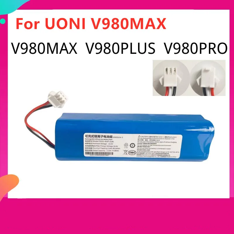 2024 Upgrade 9900mah For UONI V980MAX V980PLUS V980PRO V10 Intelligent Sweeper battery spare parts