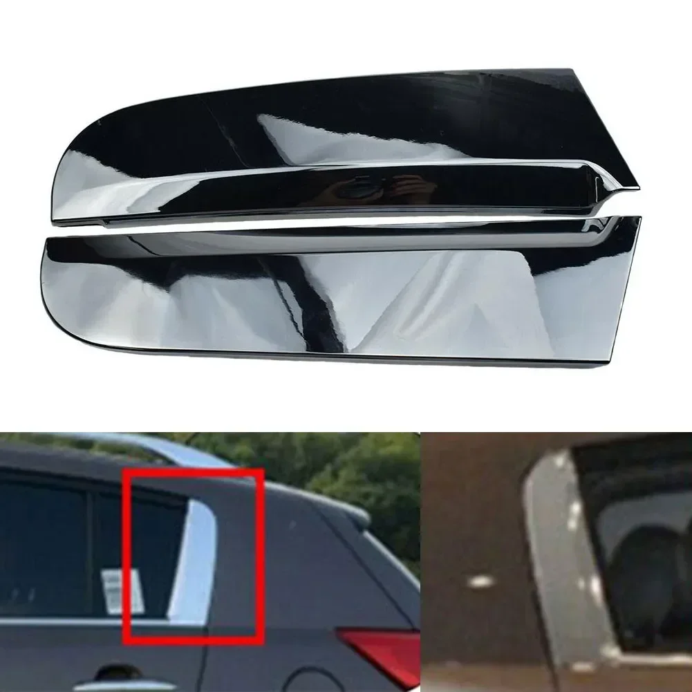 2PCS Car Rear Triangular Window Trim Cover Door Belt Chrome C Pillar Cover 832703W010 832803W010 For KIA Sportage 2011-2016