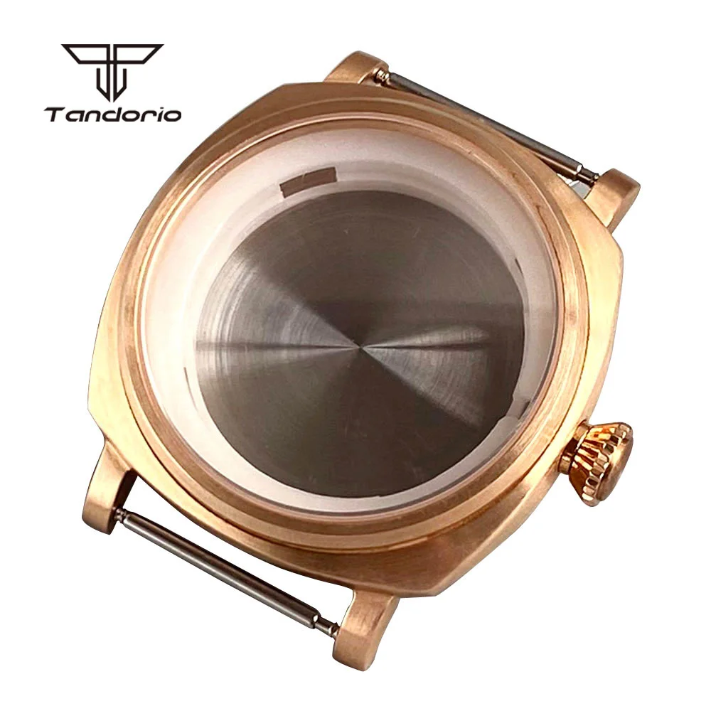 Cusn8 Solid Bronze Square 42mm Automatic Watch Case Sapphire Fit NH35 NH36 NH34 ETA2824 PT5000 Men's Wristwatch Mod Accessories