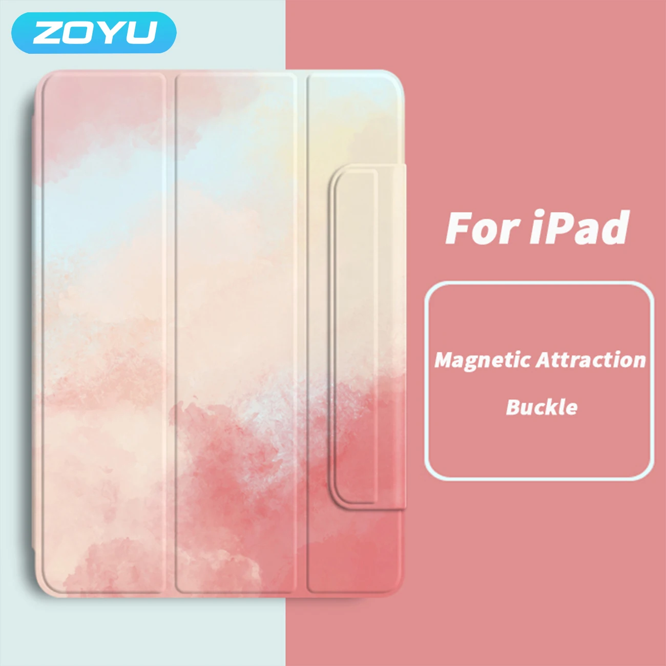 Zoyu para ipad pro 11 12.9 2020 2022 caso, para ipad ar 5 ar 4 10.9 para ipad 10.9 2022 mini 6 magnética inteligente tablet capa funda