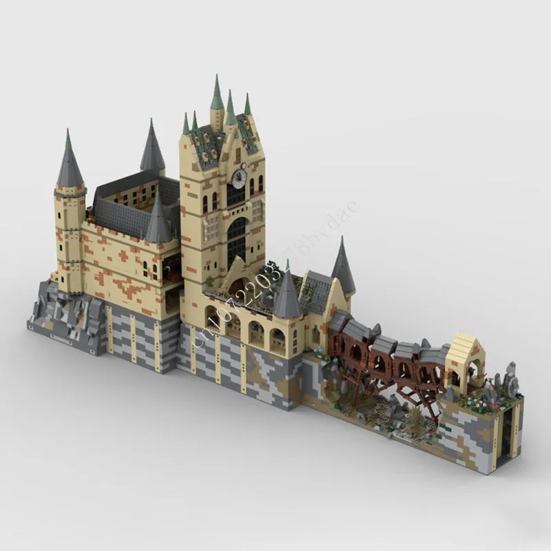 8977 PCS Castle Building Blocks Set Creative Assembly Model Educational Model Gift For Adults Home Table Decor Display Ornament