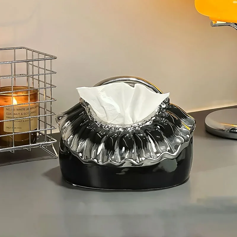 Creative Handbag Ceramic Tissue Box Accessories Items Home Bedroom Paper Box Decoration Office Desk Furnishing Ornaments Crafts
