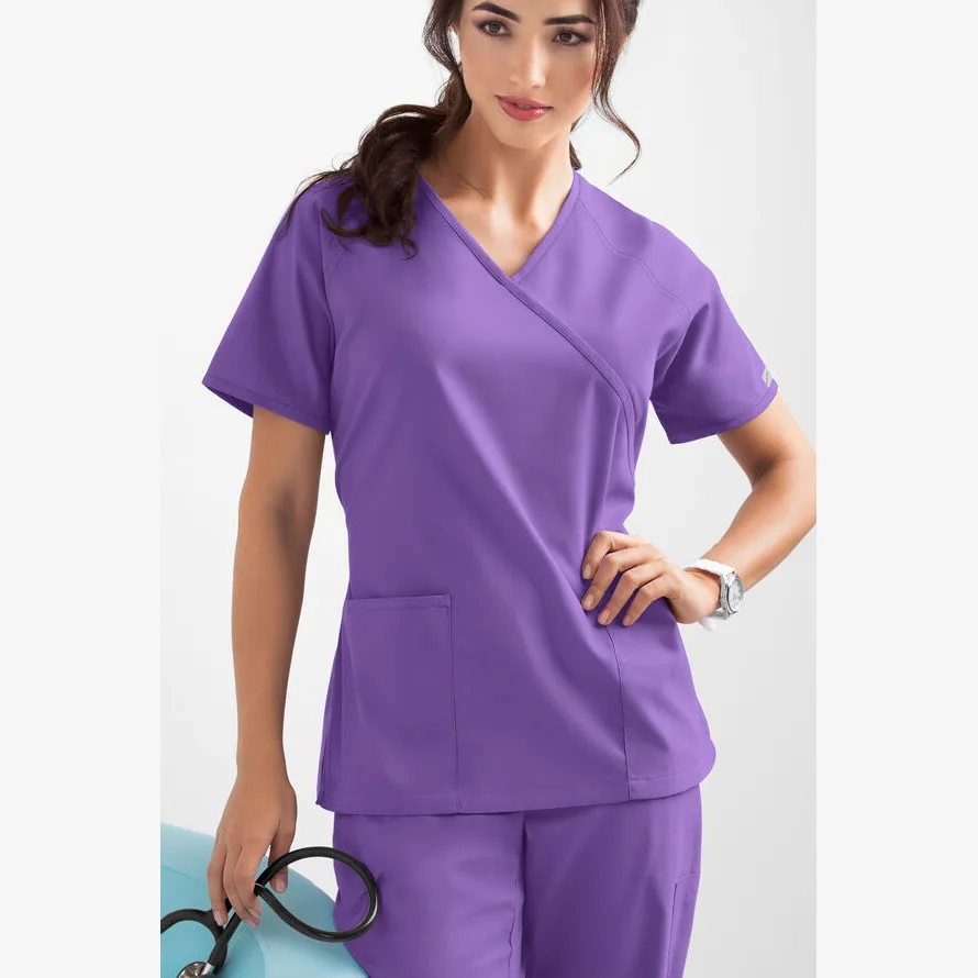 

Hand Washing Clothes, Doctor's V-Neck Short Sleeved Women's Lace Up Top, Waist Cinching Split Set, Spa Beauty Suit