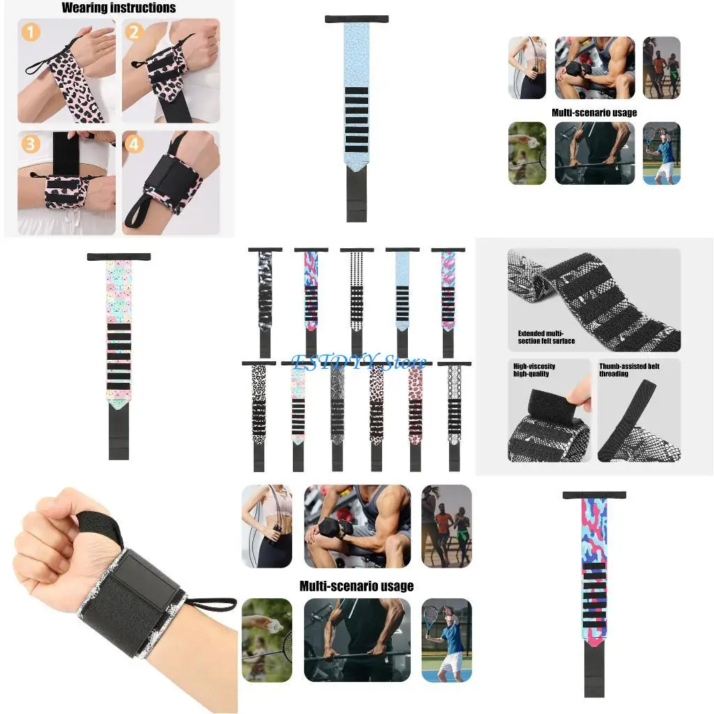

G6DE Wrist Brace Enhances Stability Workout Wrist Strap Adjustable Wrap Technology Long Band For Secure Fixing