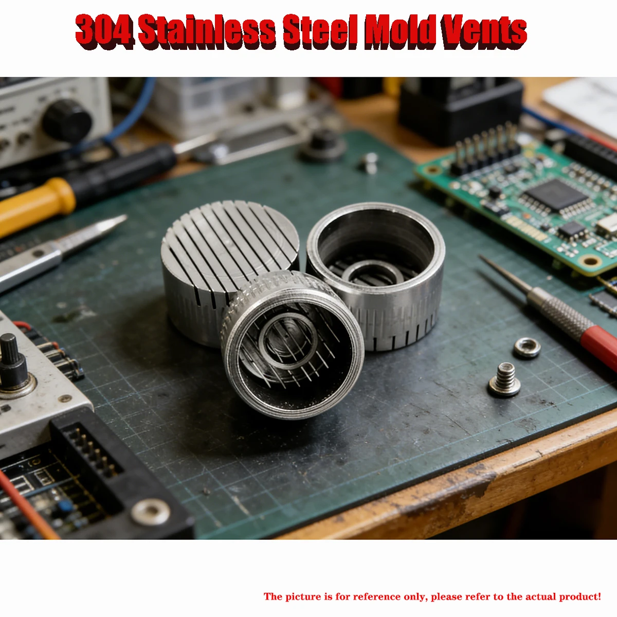 20pcCorrosion-Resistant 304 SS Mold Vents - Prevent Air Traps & Improve Part Quality - Fits Injection, Die Casting & Foam Moldsp