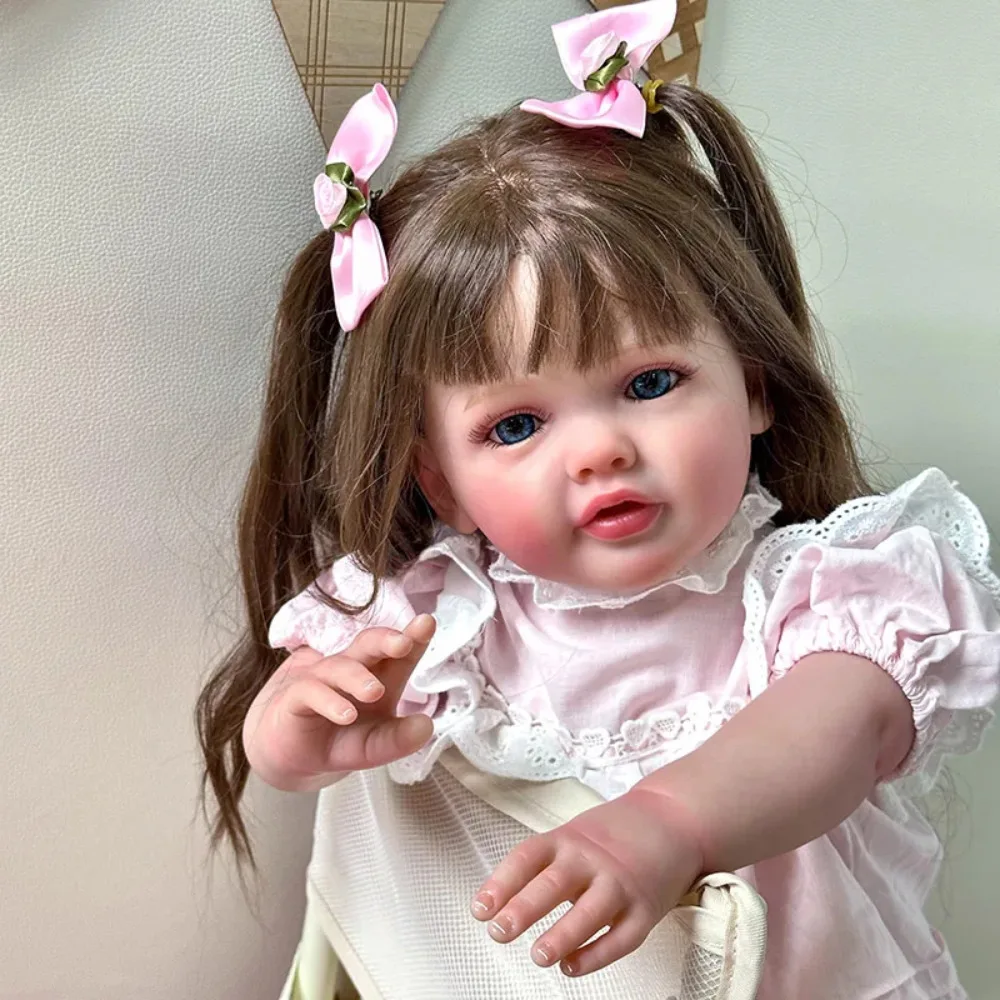 Handmade Reborn Toddler Girl Doll, já pintado, Betty 3D Skin com veias detalhadas, brinquedos para meninas, 24"