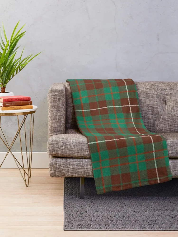 Mackinnon tartan GREEN MASK Throw Blanket Beautifuls Sofas Blankets