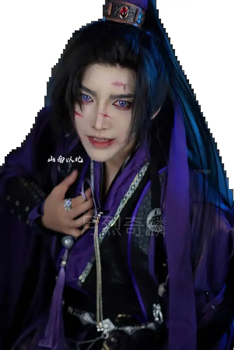 Anime Zu Shi Mo Dao Wei Cosplay Wuxian Jiang Cheng Costume Hanfu Grandmaster Of Demonic Cultivation Juvenile Ver. Halloween view 5
