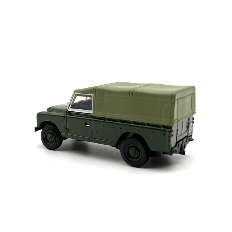 1:76 Scale Diecast Alloy Land Rover II Canvas Transport Vehicle Model Classic Adult Collection Toys Souvenir Gift Static Display