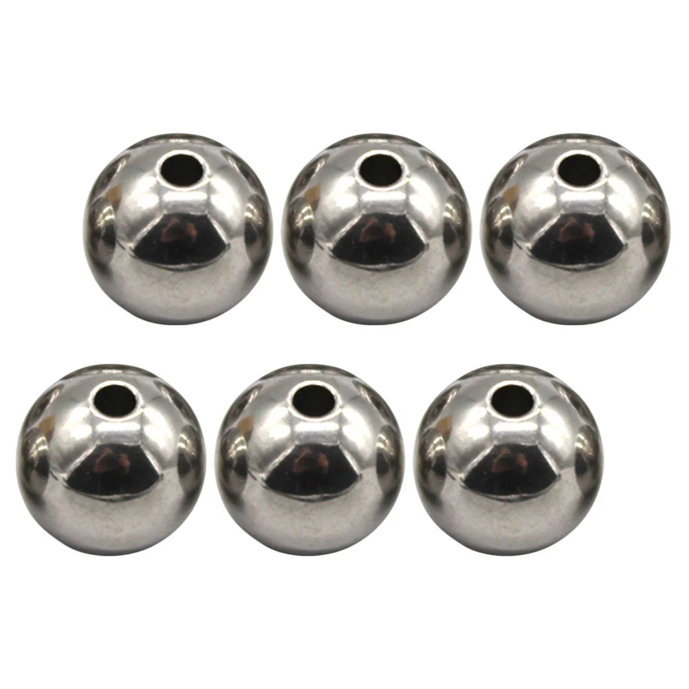 6 ชิ้นฝาปิดสร้อยข้อมือลูกปัดสําหรับเครื่องประดับทํา Spacers ทองสแตนเลสสตีลเงิน Cradle Balance Balls DIY