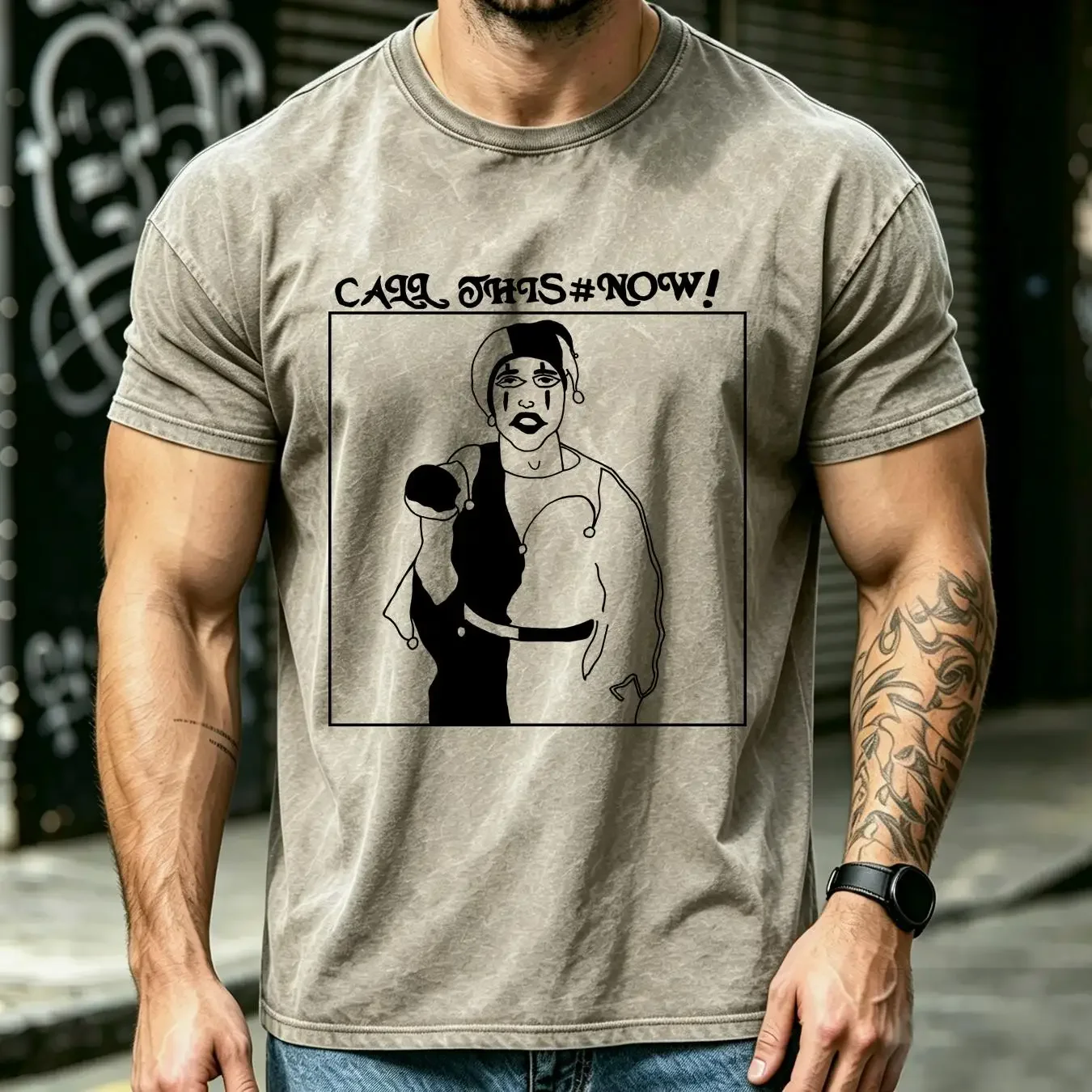 washed T Shirt Limited The Garden Call This Now vintage Washed streetwear Stretched fashion Casual Comfortable graphic