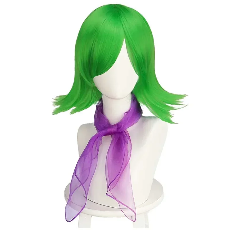 Anime Inside Out Joy Blue Wig Disgust Cosplay Short Green Wigs for Women Sythetic Hair Styled for Halloween Carnival Party Wigs