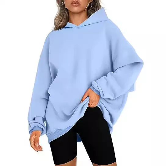 

Fashion Hooded Long-sleeved Sweatshirt Women Solid Color Autumn Casual Loose Top For Women 2025