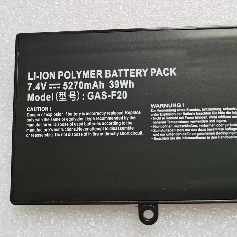 Imagem -02 - Genuine Gas-f20 Bateria do Portátil 7.4v 39wh 5270mah para Gigabyte S1185 Tablet pc Original Novo