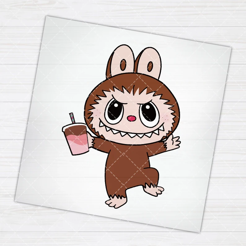 

Cartoon Hot Design Bu La Heat Transfer Stickers Iron On Clothes Bags DTF Vinyl Thermal Appliques Washable DIY Patches