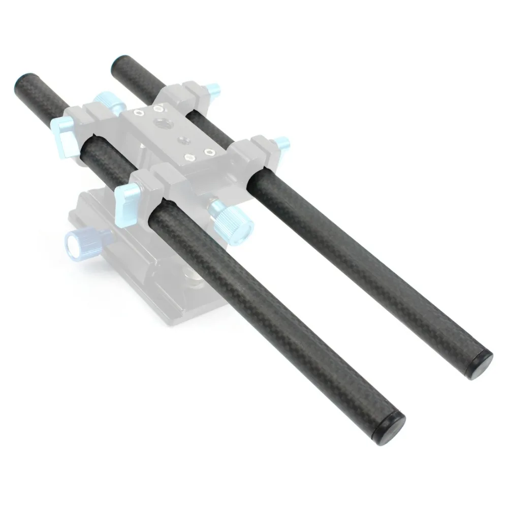 2 Stück 10cm 25cm 30cm 40cm Carbonfaserrohr mit 15mm Teleobjektivhalterung für Rig-Schienen-Klemmsystem Follow Focus SLR-Kameras – Detail 32