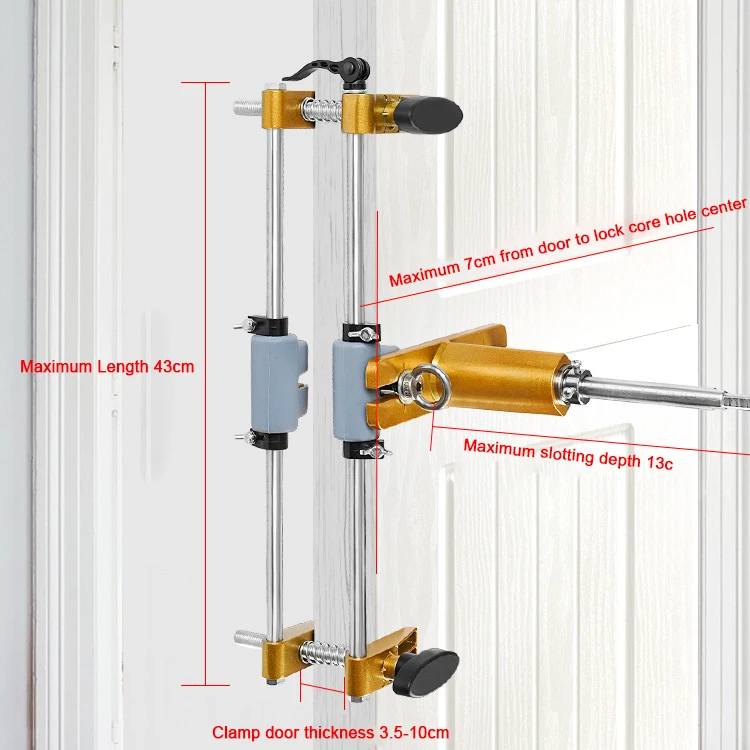 Replace Mortice Solid Wood smart Lock Jig Hole Opener Door Fitting Jig Kit Mortise Tool Hole Saw Opener