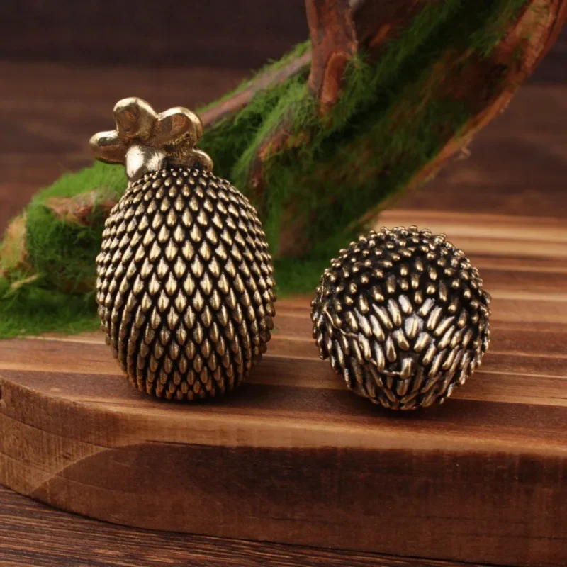 Brass ornament Small hedgehog ornament Cross-border retro copper hedgehog brass tea pet