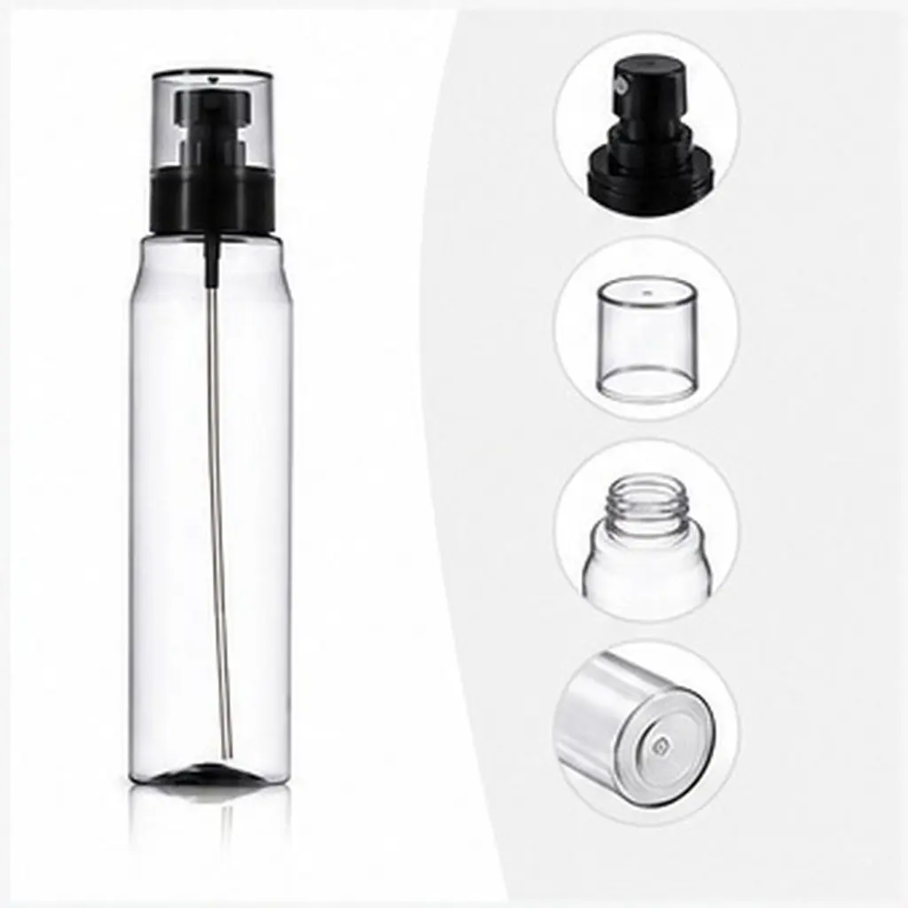5Pcs Portable Spray Bottles 250ml Plastic Refillable Liquid Dispenser Leakproof Mist Sprayer Subpackaging Set