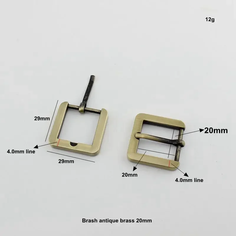 50-100Pcs 20mm 4 colors High quality turn buckle square pin buckle,alloy metal shoes bags belt buckles accessory sewing 50pcs
