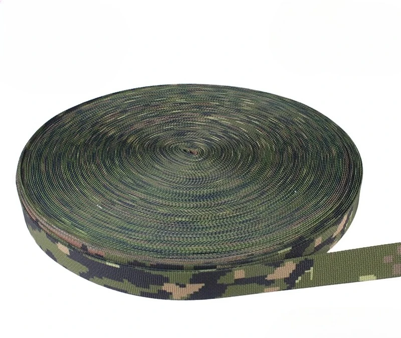 5/50 Meters Long 2.5cm Width Spanish Camouflage M90 Webbing  Non-elastic Strips Tactical Bag Straps Belt Molle DIY Accessory