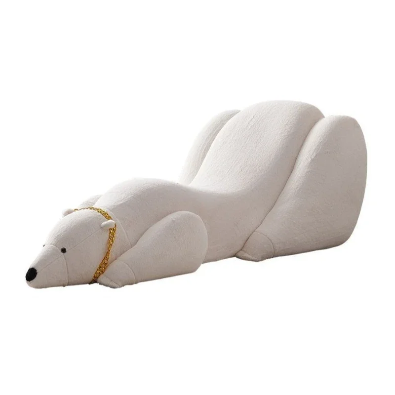 Sofa chair, cuddle bear lazy recliner, crouching bear art, animal lounge chair
