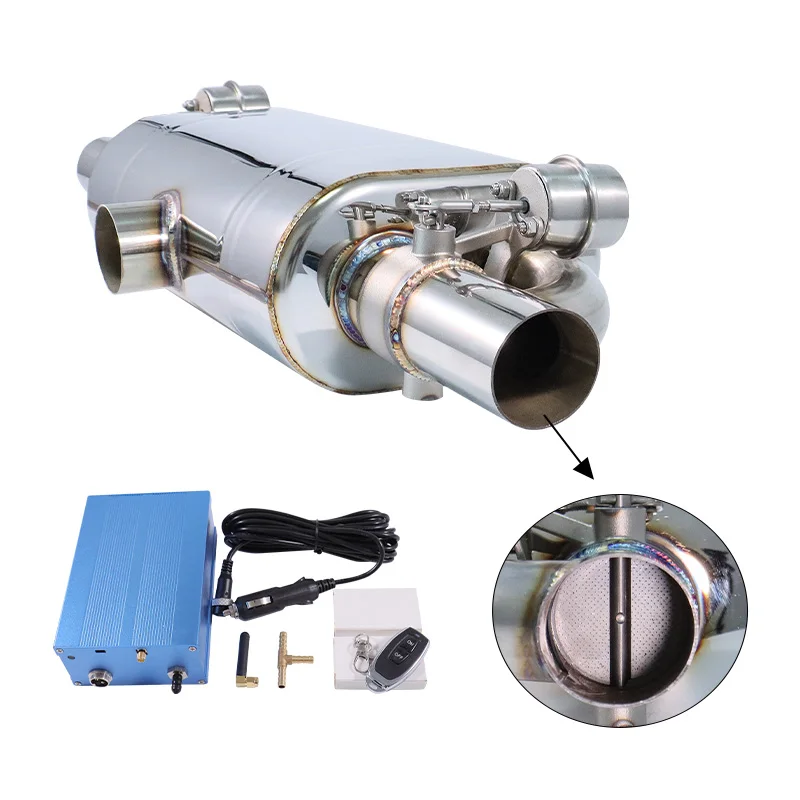 Universal Single Inlet and Dual Outlet T-type Exhaust Pipe with Remote Control Controller Vacuum Valve Exhaust Set