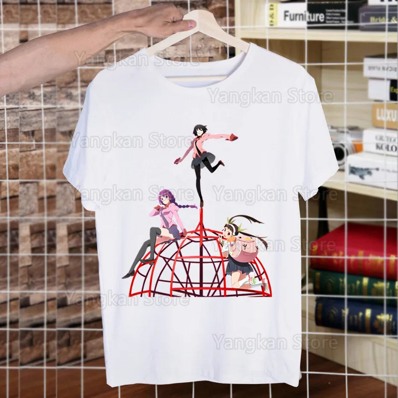 

Senjougahara T Shirts For Guys O-Neck Short Sleeve Regular Mens height Quality Men Hip-Hop Tee Shirt