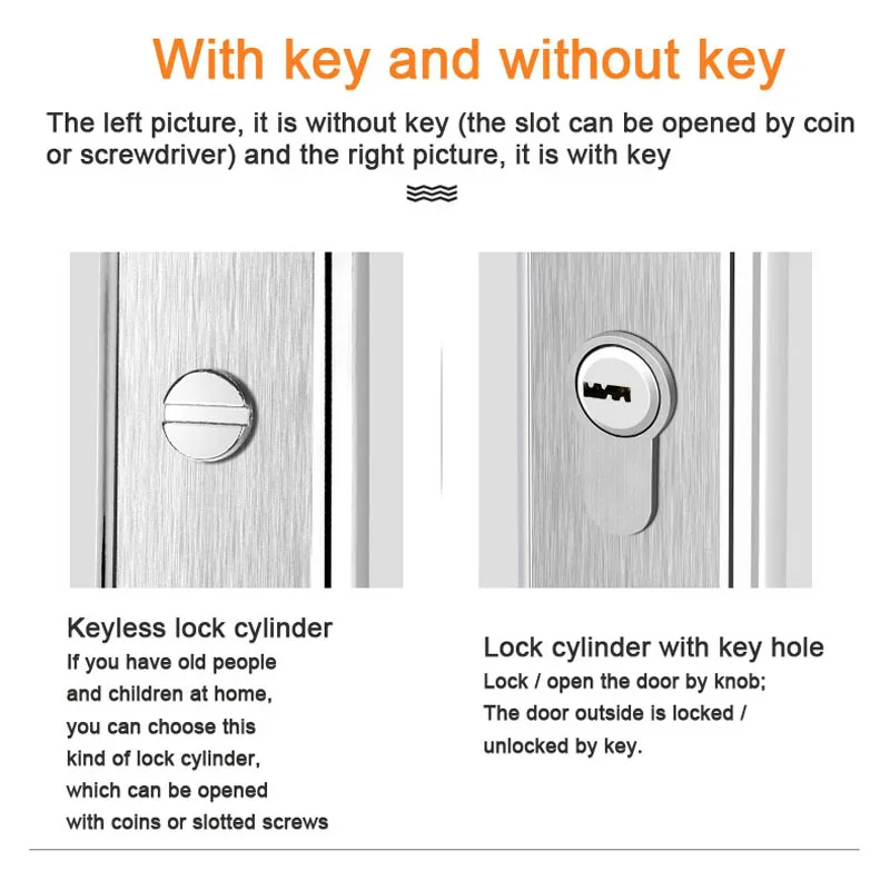 Security Wood Bathroom Toilet Door Lock Furniture Portable Door Lock Aluminum Lock Handle For Home Interior Stainless Steel