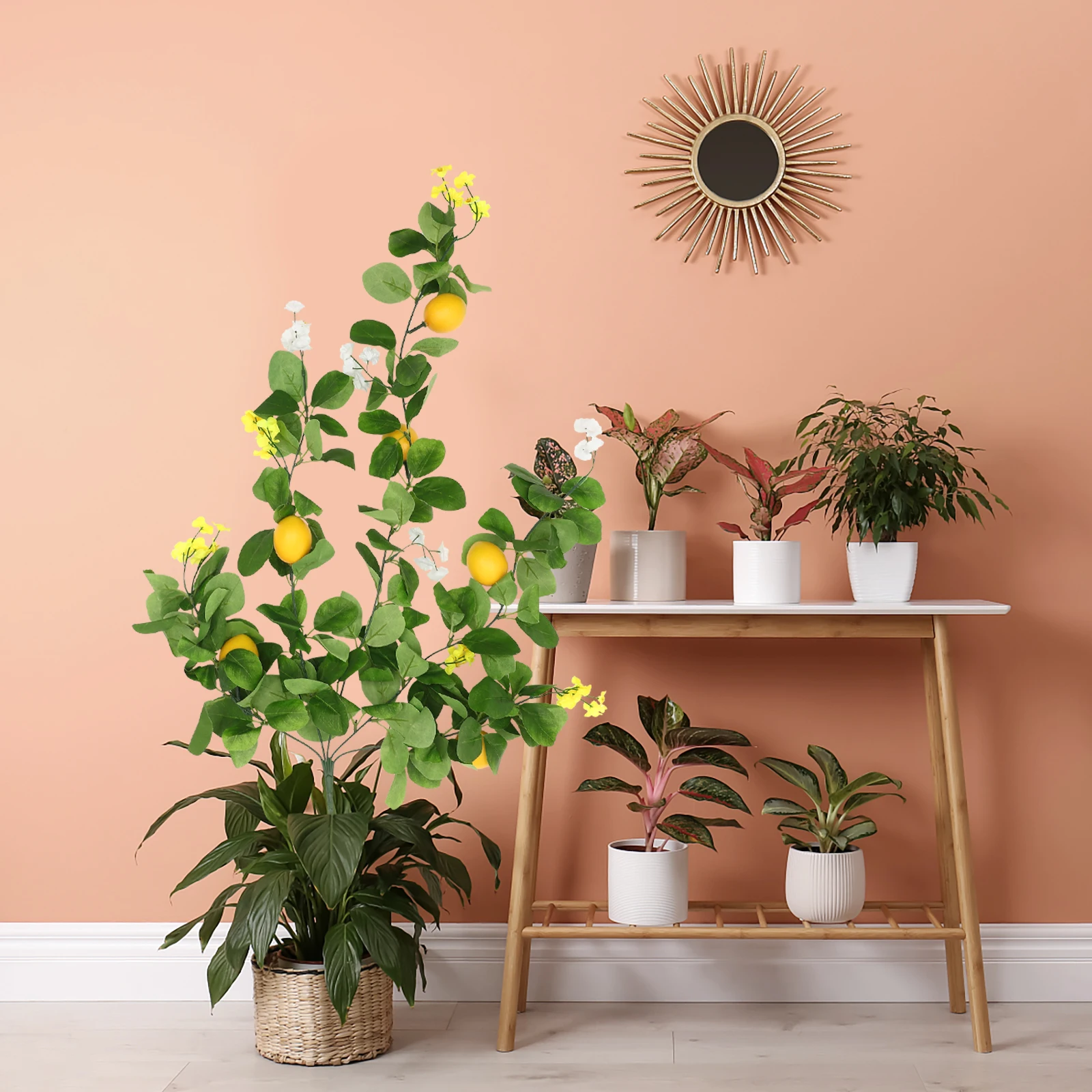 

Artificial Lemon Branch Plastic Summer Plants Decor Fake Stem Home Decoration Banquet Scene Layout Holiday