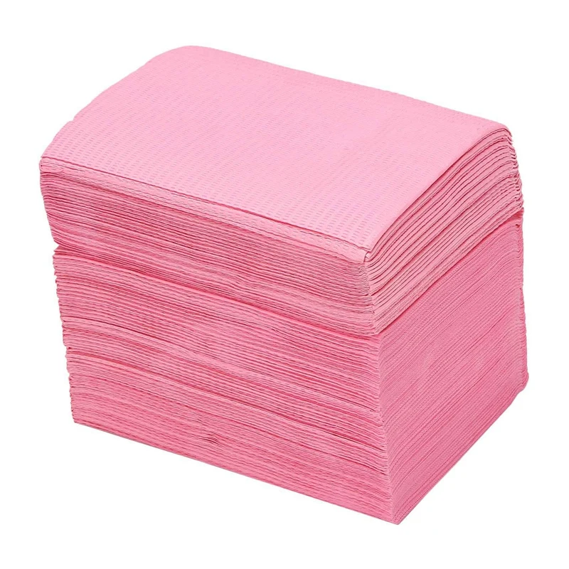 Mantel absorbente para tatuaje, paño desechable para limpieza de tatuajes, impermeable, 375 piezas, color rosa