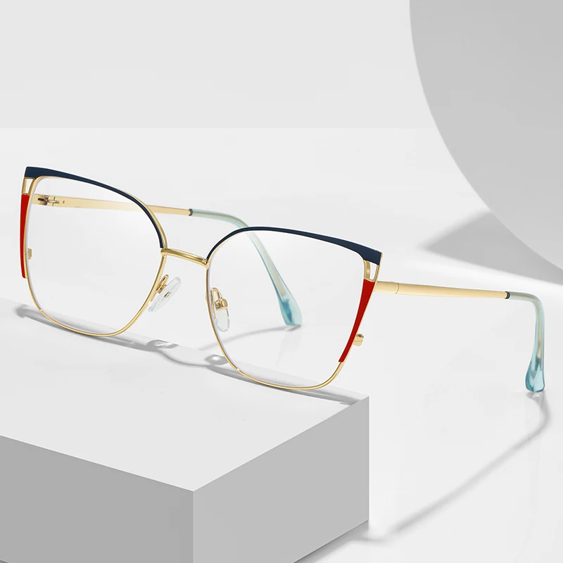 

KIYO Brand New Cat Eye Women Wholesale Anti Blue Light Blocking Optical Frame Glasses Spectacle Eyeglasses Eyewear Frames 9752