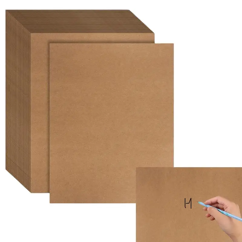 

Kraft Paper Cards 100 Sheets Card Stock Printer Paper A6 Blank Printable Business Cards Heavy Duty Kraft Paper Folded Cardstock