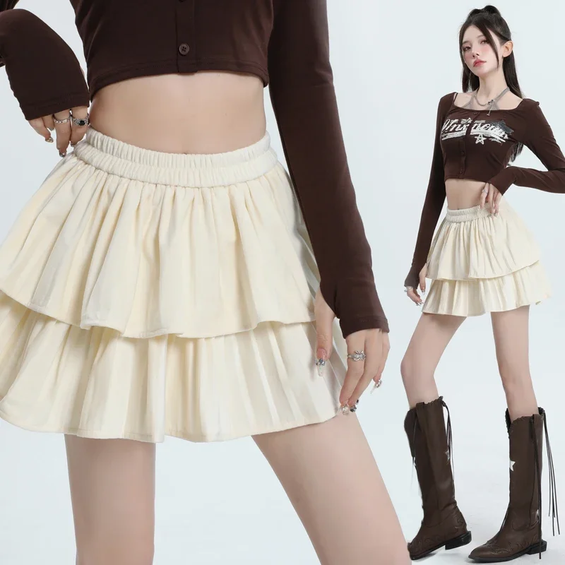 

Slim Velvet Korean High-waisted Skirt Women 2024 Autumn and Winter New Solid Color Versatile Girls Y2k Mini Skirt Female