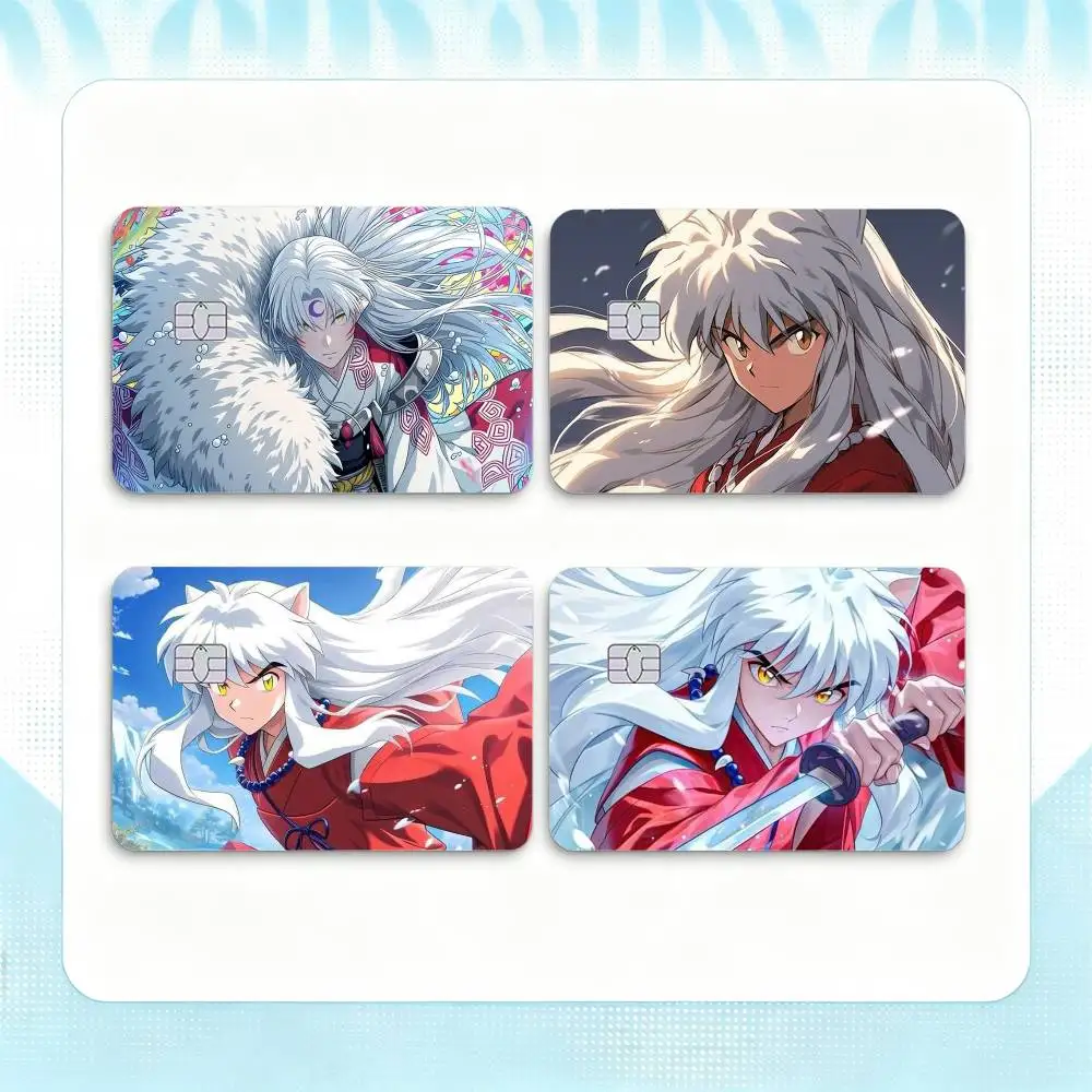 Anime-e Inuyasha  Credit Card HD Stickers Small Chip Waterproof Sticker Game Card Decal Gift