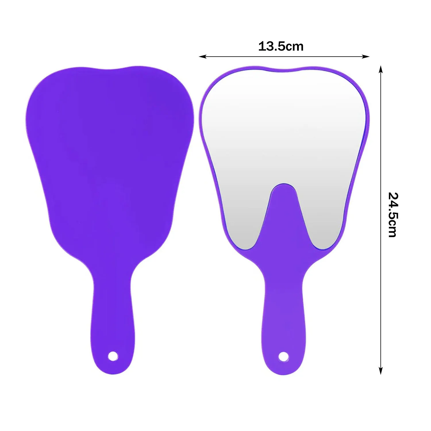 JOLANT Cute Handle Dental Mirror Unbreakable Mouth Teeth Mirror Makeup Mirror Tooth Shaped Dental Accessories Dentist Tools