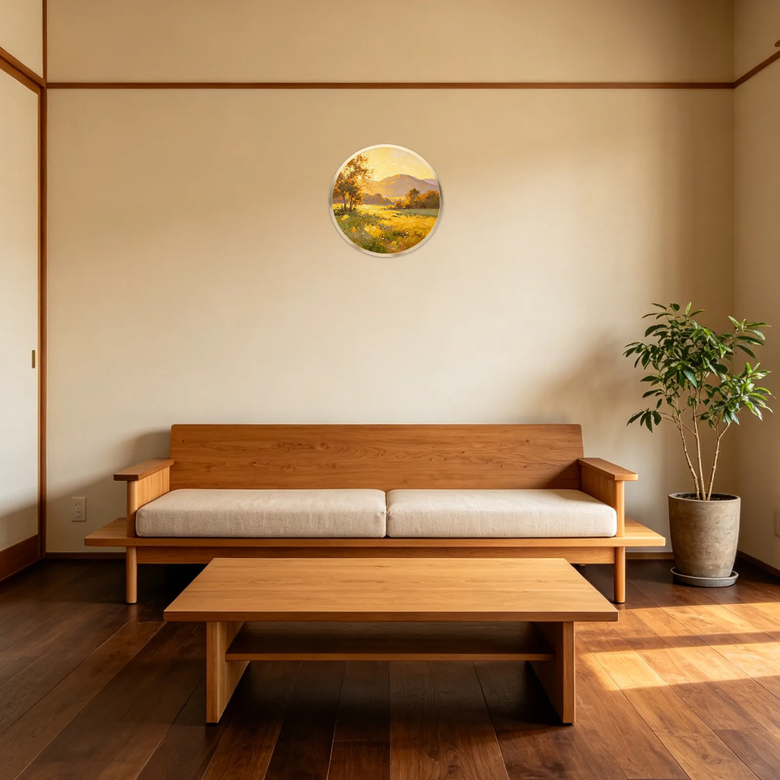 Round Aluminum Alloy Frame Strip 11.81 Circular Art Frame Molding Slim Border Trim for Oil Painting Poster Printmaking Wall