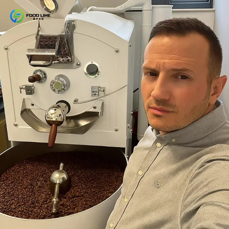 Customized Industrial Commercial 5kg 6kg 10kg 12kg Touch Screen Tumble Coffee Roaster Green Bean Roaster