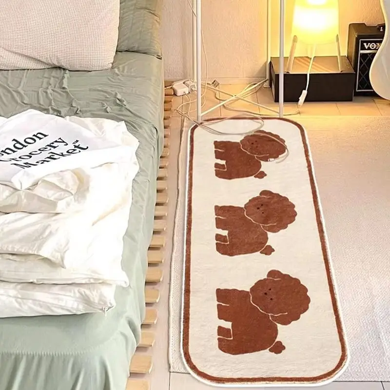 VIKAMA Small Animal Cartoon Rectangular Rug—Warm, Non-Slip Rug for Study, Office, Bedroom, or Next to the Bed—Home Decor