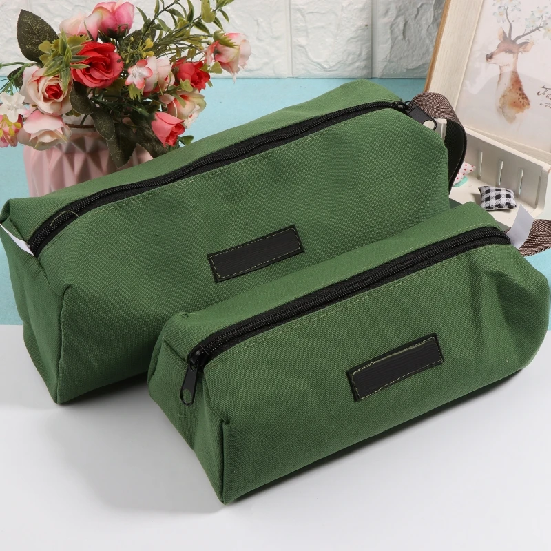 1PC Heavy Duty Canvas Tool Bag Multi-function High Capacity Tool Storage Handbag Wearproof Canvas Work Bag for Storage Wrench