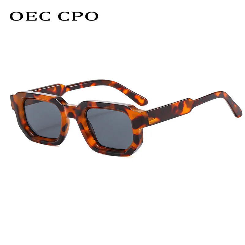 

Fashion Leopard Square Sunglasses Women Ins Popular Punk Glasses Eyewear Men Vintage Shades UV400 SunGlasses gafas de sol hombre