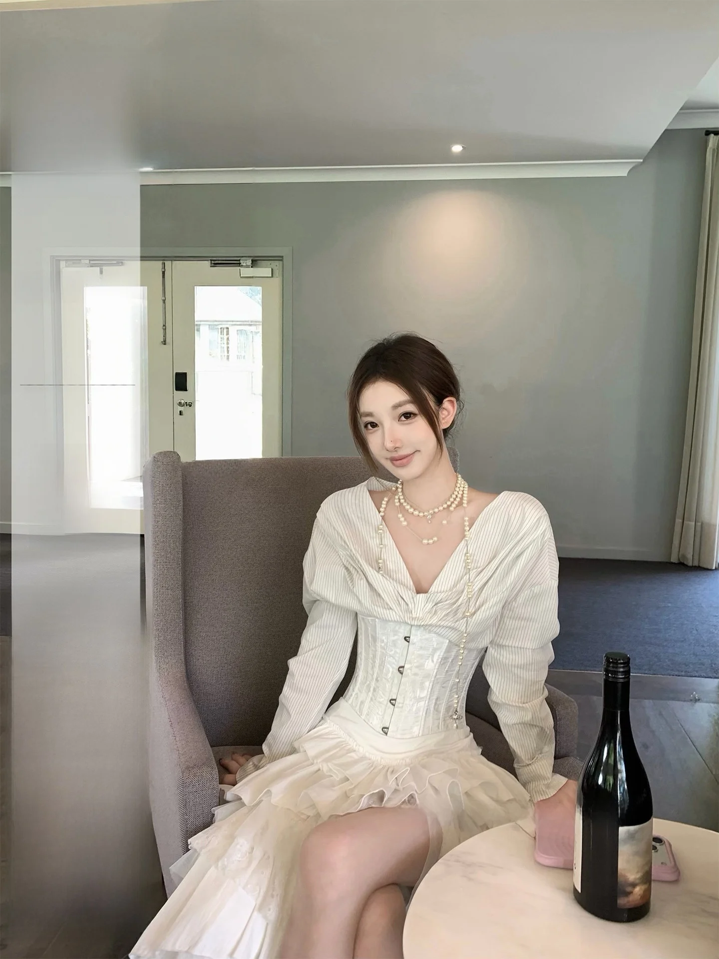 

Женский повседневный комплект Bankelili: хлопковая дышащая рубашка с длинным рукавом и завязками на талии, весна-лето