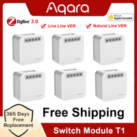 Aqara Relay T1 With /No Neutral Single Channel Controller Switch Zigbee 3.0 Module Smart Home Timers Remote Control Homekit
