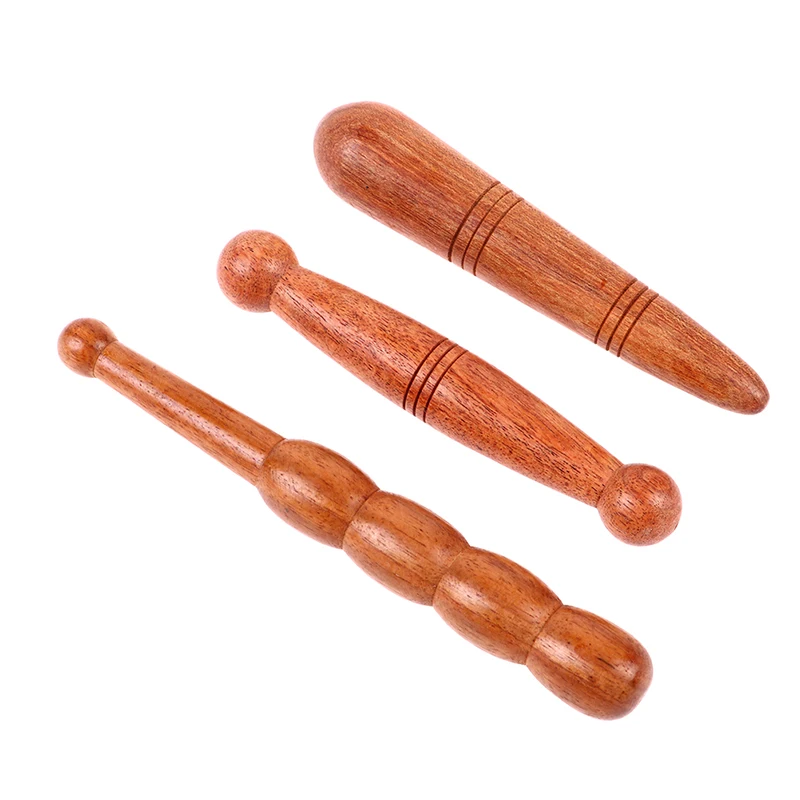 1pcs Finger Back Massage Fragrant Wood Spa Acupressure Point Meridians Scraping Stick Mini Finger Body Massager