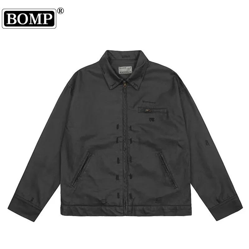 

[BOMP] Men's Wear Autumn American Street Trendy Brushed Wax Edged Detroit Jacket Coat New Fashion