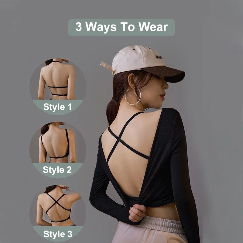 Solid 3 Ways To Wear Bra, Comfy Backless And Seamless Bralette, Women\'s Lingerie & Underwear