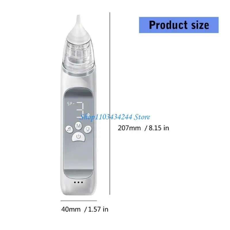 Baby Nose Sucker Nasal Cleaner Tool with Soft Tips and Built in Music & LED Lights for Congestion Relief User Friendly view 6